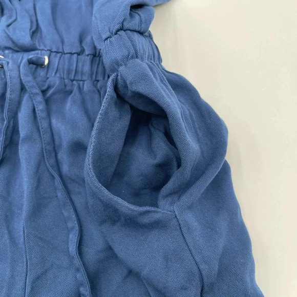 Frye Women’s Large Short Sleeve Utility Jumpsuit Blue Navy Comfortable Stretchy - Picture 9 of 15